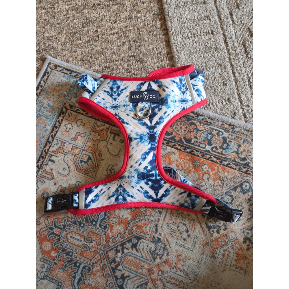 Lucy & Co. Dog Harness Tie Dye Print Padded Reflective Trim XLall